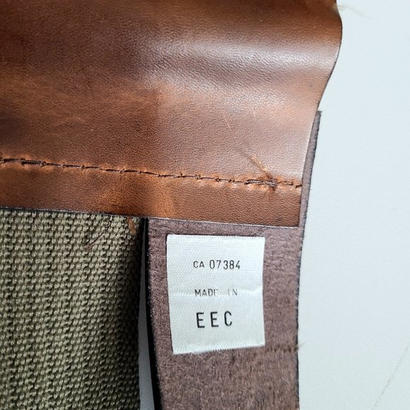 Leather and fabric Sandwich belt - Picture 7 of 7